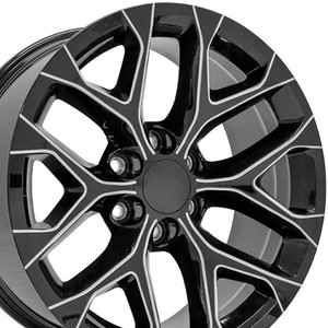 20" Black Wheel w/Milled Edge for 1988-2022 Chevy Suburban 1500 - RVO2167