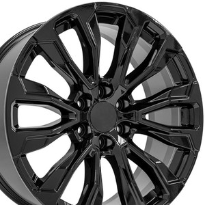 22" Gloss Black Wheel for 1999-2023 Chevy Silverado 1500 - RVO2210