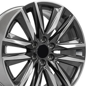 22" Gunmetal Wheel w/Polished Face for 1988-2000 Chevy C2500 - RVO2312