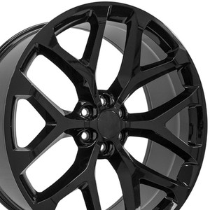 26" Gloss Black Wheel for 1999-2018 Chevy Silverado 1500 - RVO2340
