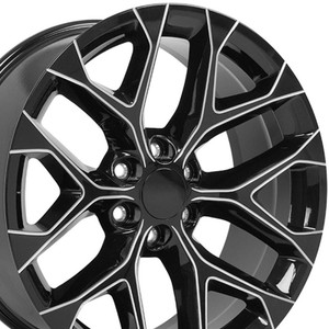 22" Black Wheel w/Milled Edge for 1992-2023 GMC Yukon - RVO2366