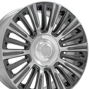 22" Gunmetal Wheel w/Polished Face for 1999-2023 GMC Sierra 1500 - RVO2587