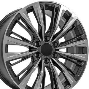 22" Gunmetal Wheel w/Polished Face for 1999-2023 Chevy Silverado 1500 - RVO2663