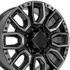 20" Black Wheel w/Milled Edge for 2011-2023 GMC Sierra 2500 HD - RVO2795