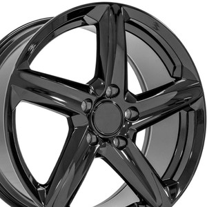 18" Gloss Black Front Wheel for 2005-2019 Chevy Corvette - RVO2859