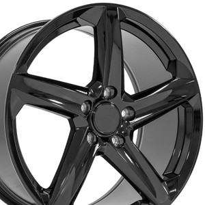 19" Gloss Black Rear Wheel for 2005-2019 Chevy Corvette - RVO2862