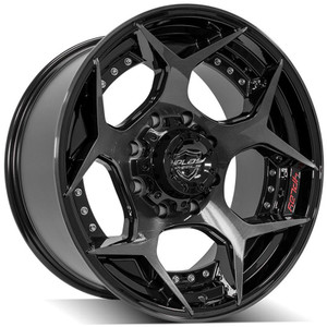 20" Gloss Black Wheel w/Brushed Face for 1999-2023 Ford F-250 - RVO2892