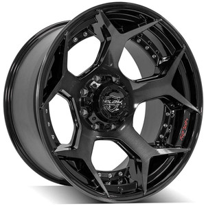 22" Gloss Black Wheel w/Brushed Face for 2011-2023 GMC Sierra 3500 HD - RVO2958
