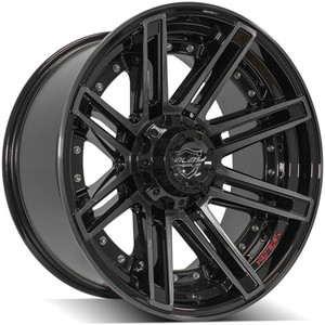 20" Gloss Black 2WD Wheel w/Brushed Face for 1992-1999 GMC Yukon - RVO3149