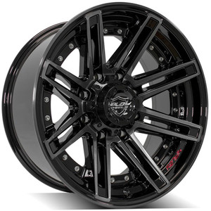 20" Gloss Black Wheel w/Brushed Face for 2003-2010 Hummer H2 - RVO3156