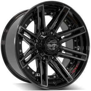 20" Gloss Black Wheel w/Brushed Face for 2011-2023 Chevy Silverado 3500 HD - RVO3169