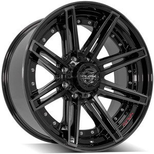 22" Gloss Black Wheel w/Brushed Face for 2003-2010 Hummer H2 - RVO3183