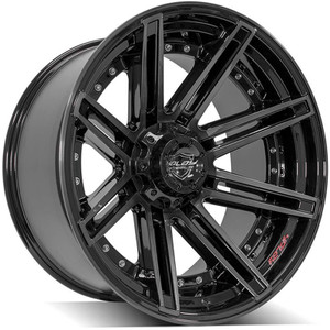 22" Gloss Black 2WD Wheel w/Brushed Face for 1992-1999 GMC Yukon - RVO3203