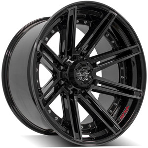 22" Gloss Black Wheel w/Brushed Face for 2000-2013 GMC Yukon XL 2500 - RVO3222