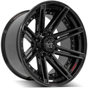 22" Gloss Black Wheel w/Brushed Face for 2011-2023 GMC Sierra 3500 HD - RVO3231