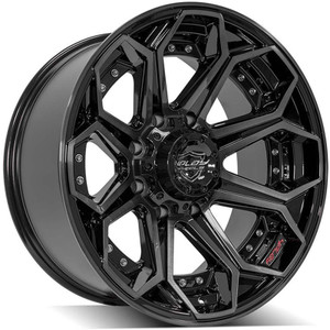 20" Gloss Black Wheel w/Brushed Face for 2011-2023 GMC Sierra 3500 HD - RVO3258