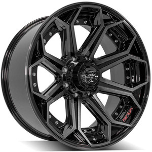 22" Gloss Black Wheel w/Brushed Face for 2003-2010 Hummer H2 - RVO3274