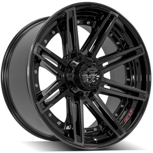 22" Gloss Black Wheel w/Brushed Face for 2001-2007 Toyota Sequoia - RVO3339