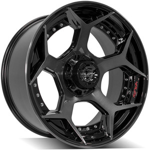 22" Gloss Black Wheel w/Brushed Face for 2023 Toyota Tundra - RVO3357