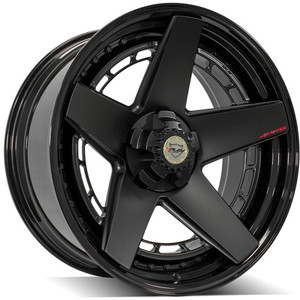 22" Matte & Gloss Black Wheel for 2008-2021 Toyota Sequoia - RVO3452