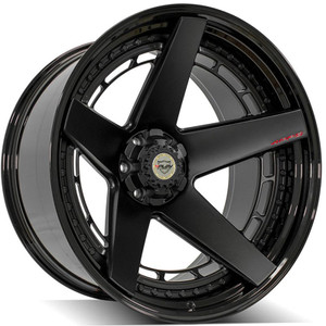 24" Matte & Gloss Black Wheel for 2023 Toyota Sequoia - RVO3490