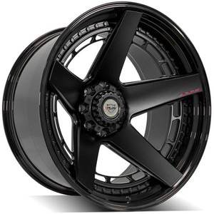 24" Matte & Gloss Black Wheel for 1999-2010 GMC Sierra 3500 - RVO3501