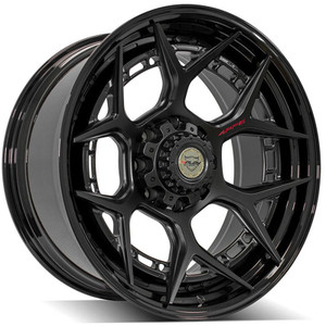 22" Matte & Gloss Black Wheel for 2011-2023 GMC Sierra 3500 HD - RVO3594