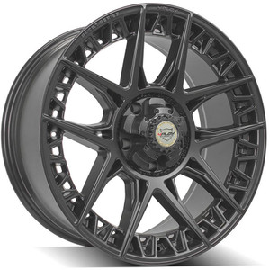 22" Satin Black Wheel for 2007-2023 Jeep Wrangler - RVO3929