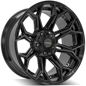 20" Gloss Black Wheel w/Brushed Face for 2007-2023 Jeep Wrangler - RVO4083