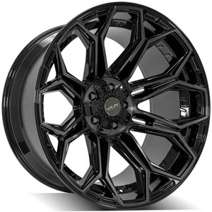 22" Gloss Black Wheel w/Brushed Face for 1992-1996 Ford F-150 - RVO4127
