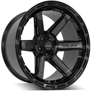 22" Gloss Black 5 Lug Wheel w/Brushed Face for 2015-2018 Ram 1500 Rebel - RVO4191