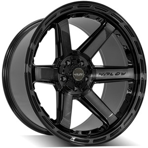 22" Gloss Black Wheel w/Brushed Face for 1994-2010 Dodge Ram 1500 - RVO4198