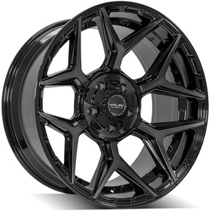 20" Gloss Black Wheel w/Brushed Face for 2007-2023 Jeep Wrangler - RVO4223