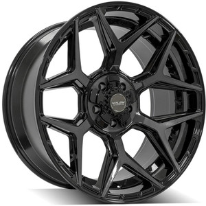 22" Gloss Black 5 Lug Wheel w/Brushed Face for 2011-2023 Ram 1500 - RVO4242