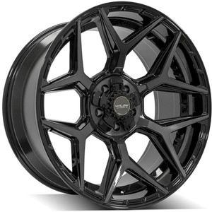 22" Gloss Black 2WD Wheel w/Brushed Face for 1992-1999 GMC Yukon - RVO4246