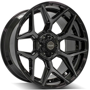 22" Gloss Black Wheel w/Brushed Face for 2000-2006 Toyota Tundra - RVO4251