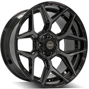 22" Gloss Black Wheel w/Brushed Face for 2001-2007 Toyota Sequoia - RVO4254