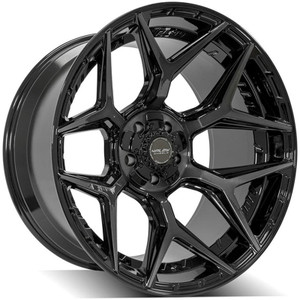 22" Gloss Black 5 Lug Wheel w/Brushed Face for 2015-2018 Ram 1500 Rebel - RVO4261