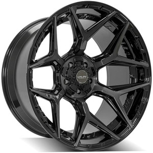 22" Gloss Black Wheel w/Brushed Face for 2004-2023 Dodge Durango - RVO4270