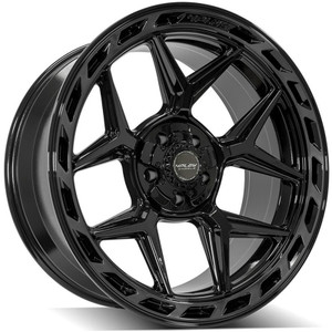 22" Gloss Black Wheel w/Brushed Face for 2007-2023 Jeep Wrangler - RVO4333