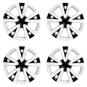 Set of 4 16" 5 Split Spoke Wheel Skins for 22-23 Honda Civic LX - Black/Silver