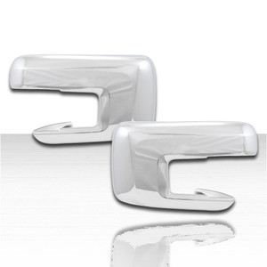 Set of 2 Mirror Covers for 2021-2023 Ford F-150 w/o Turn Signal - Chrome
