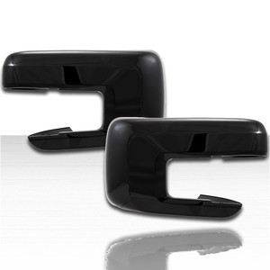 Set of 2 Mirror Covers for 2021-2023 Ford F-150 w/o Turn Signal - Gloss Black