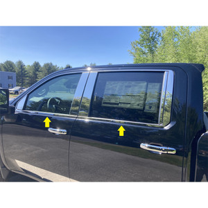 4pc. Luxury FX Window Sill Accent for 20-24 Chevrolet Silverado 3500 HD Crew Cab