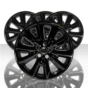 Set of 4 18" 10 Spoke Wheel Skins for 14-18 Jeep Cherokee Limited - Gloss Black