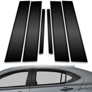 6pc Carbon Fiber Pillar Post Covers for 2015-2020 Acura TLX