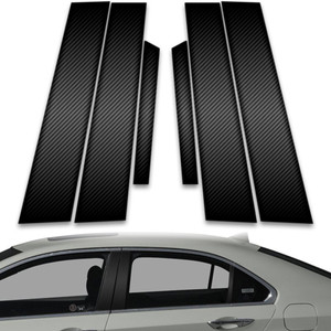 6pc Carbon Fiber Pillar Post Covers for 2009-2014 Acura TSX