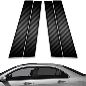 4pc Carbon Fiber Pillar Post Covers for 2004-2008 Acura TSX