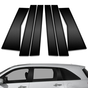 6pc Carbon Fiber Pillar Post Covers for 2001-2006 Acura MDX