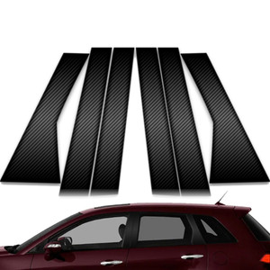 6pc Carbon Fiber Pillar Post Covers for 2007-2012 Acura RDX